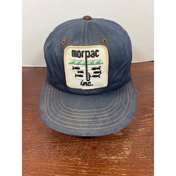 Vintage Steven Caps Morpac Inc. Professional Style Snapback Hat Blue X3 - Picture 1 of 4